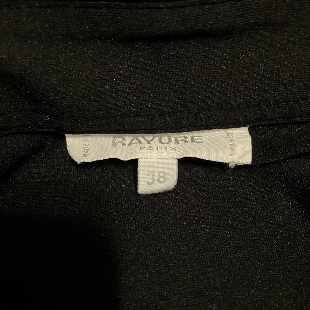 Vintage RAYURE Paris Black Top - Picture 13 of 14